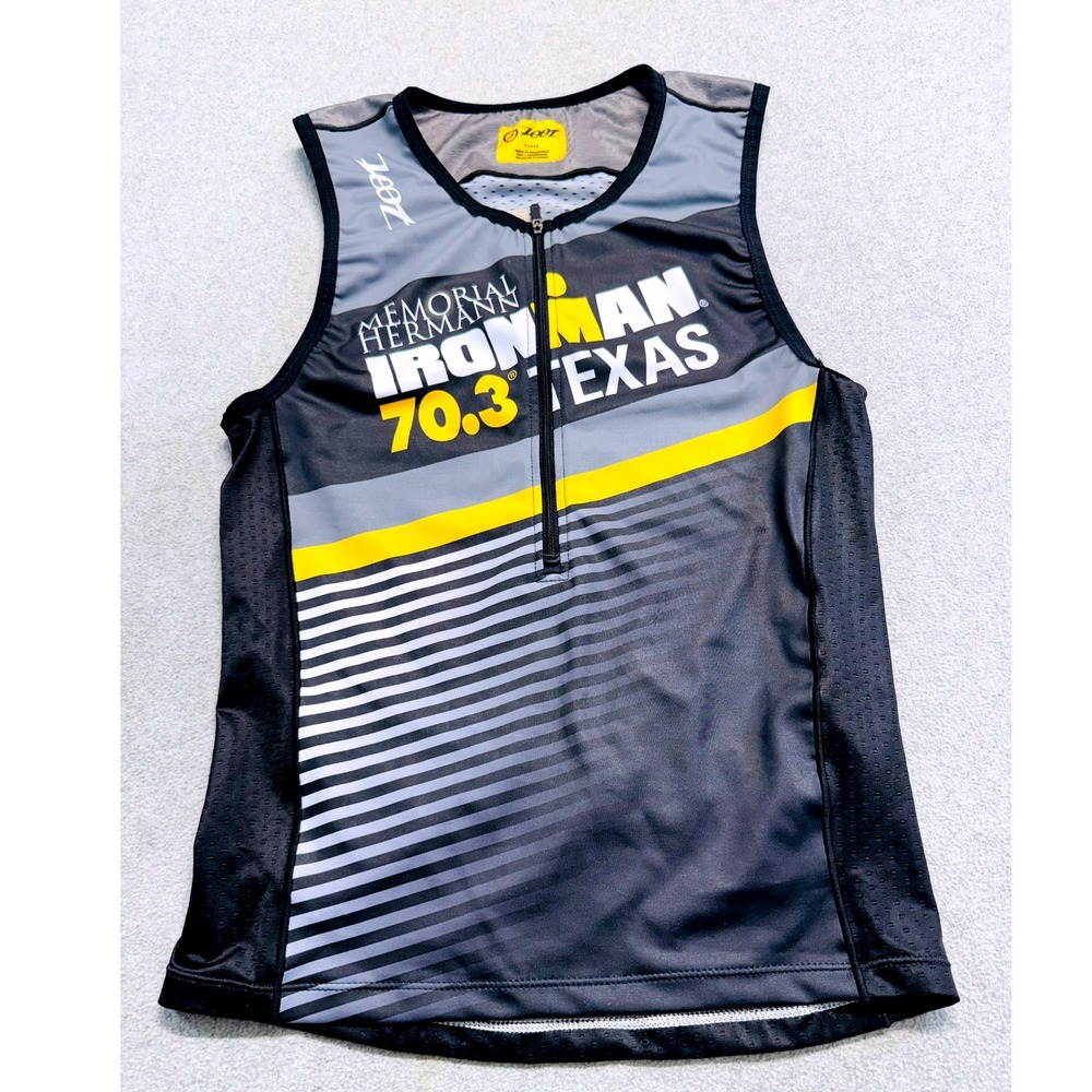 Zoot Ironman 70.3 Texas Triathlon Tank Singlet Mens L Memorial Hermann Tri Top